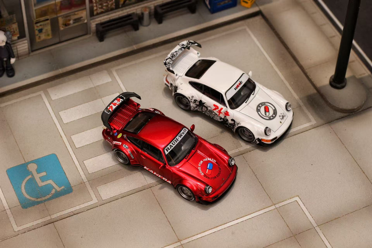 [Preorder] Street Weapon 1:64 Porsche RWB 964 AKIRA Livery (2 Colours)