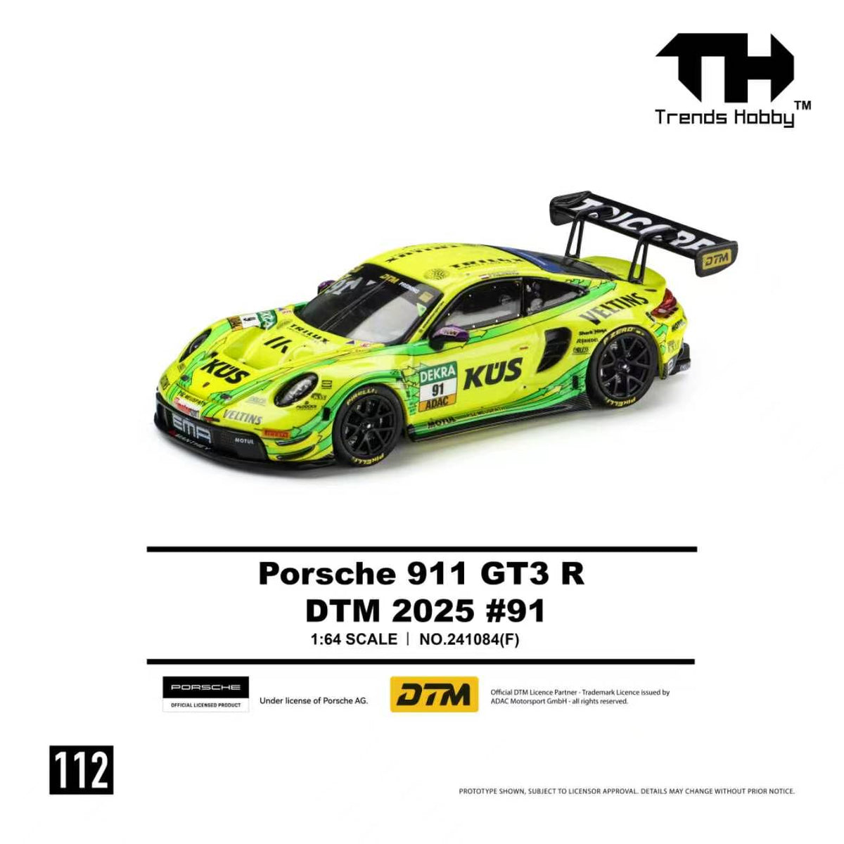 [Preorder] Trends Hobby 1:64 Porsche 911 GT3 R DTM 2025 #91 241084(F)