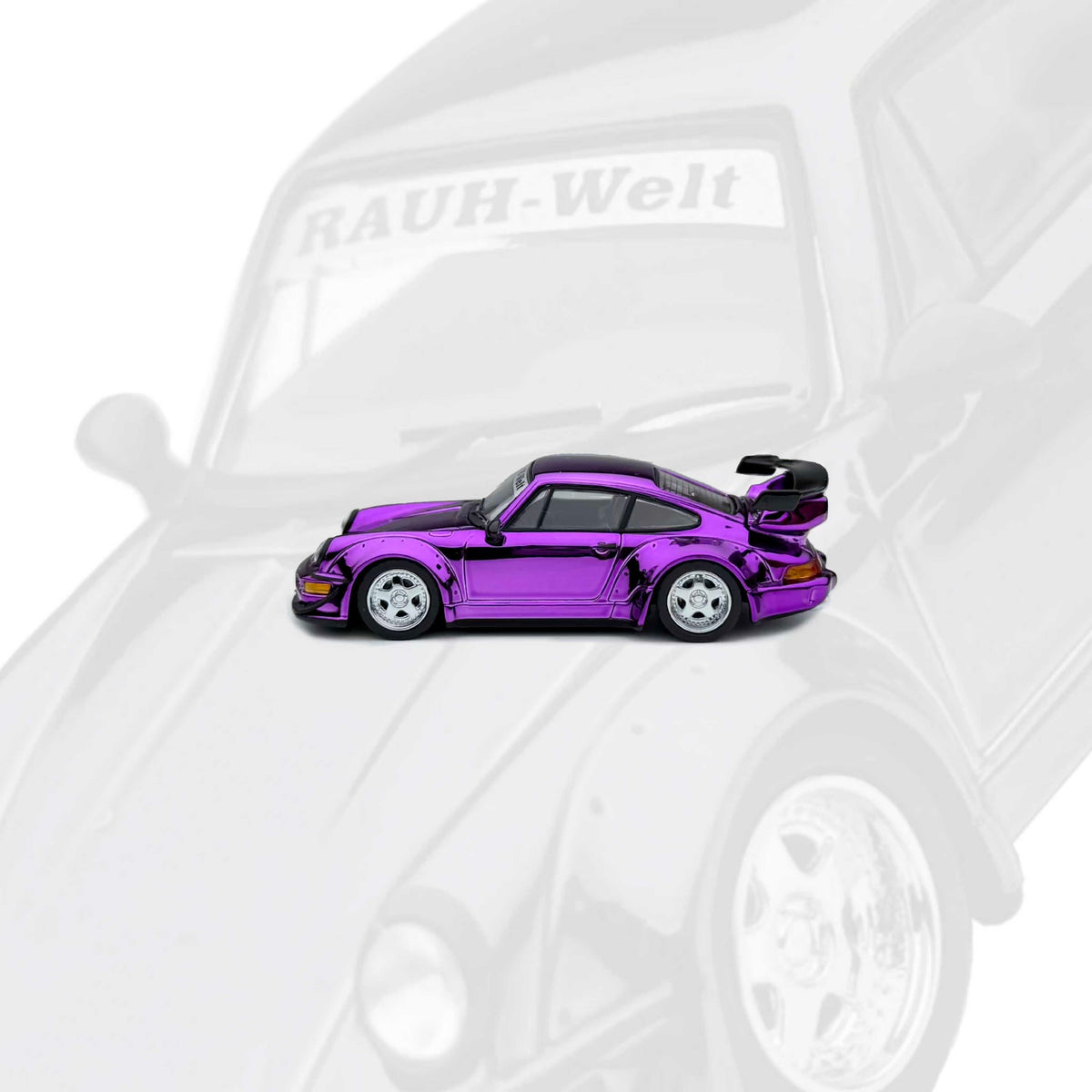 MOTORHELIX 1:64 Porsche RWB 964 Chrome Purple M62111DZ-YJ
