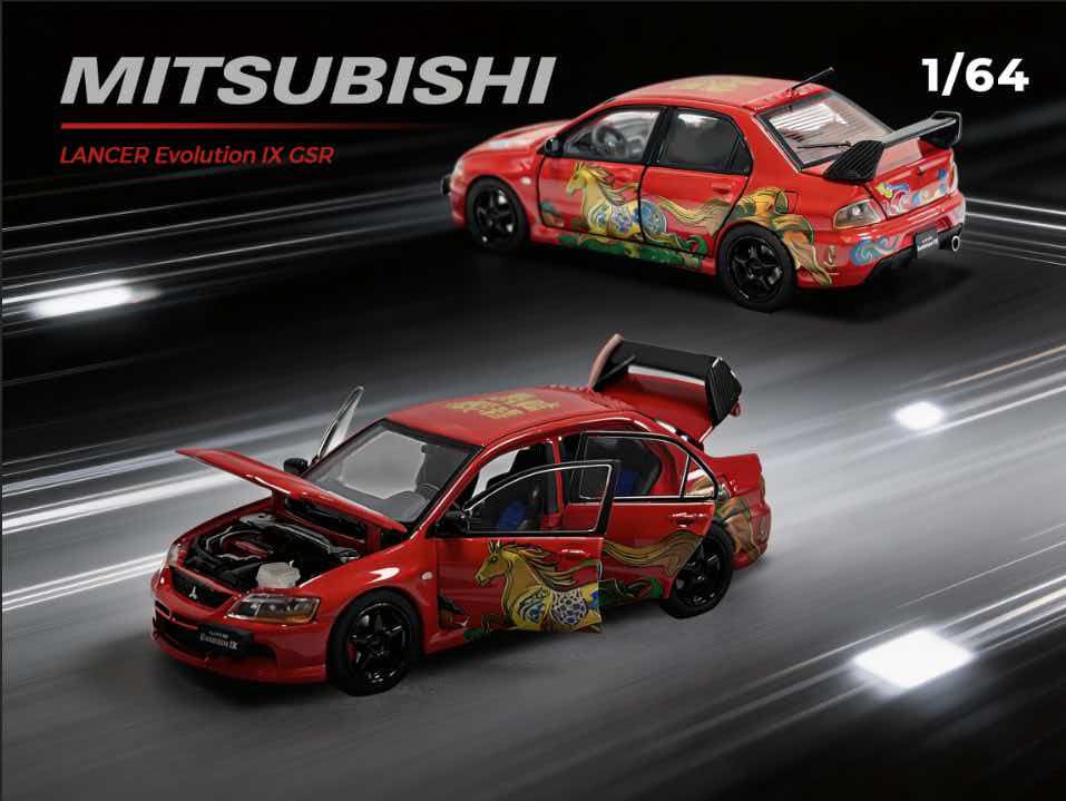 IHCM 1:64 MITSUBISHI LANCER EVOLUTION IX GSR Limited edition for the Year of the Horse