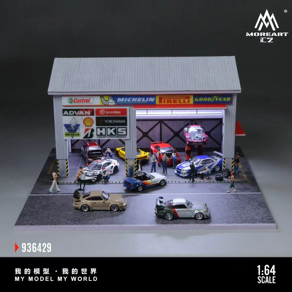 [Preorder] MoreArt 1:64 RACING CAR REPAIR SHOP MO936429