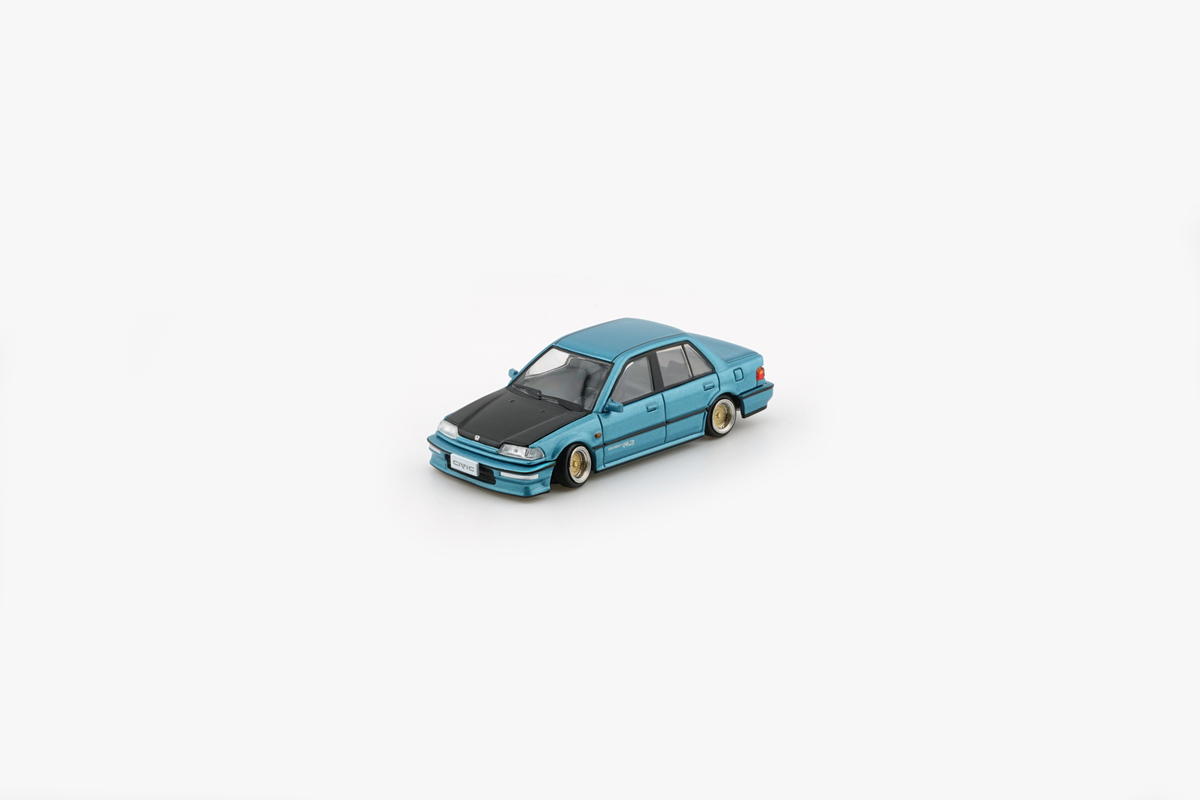 BM Creations 1:64 Honda Civic EF2 1991 - Custom Blue 64B0471