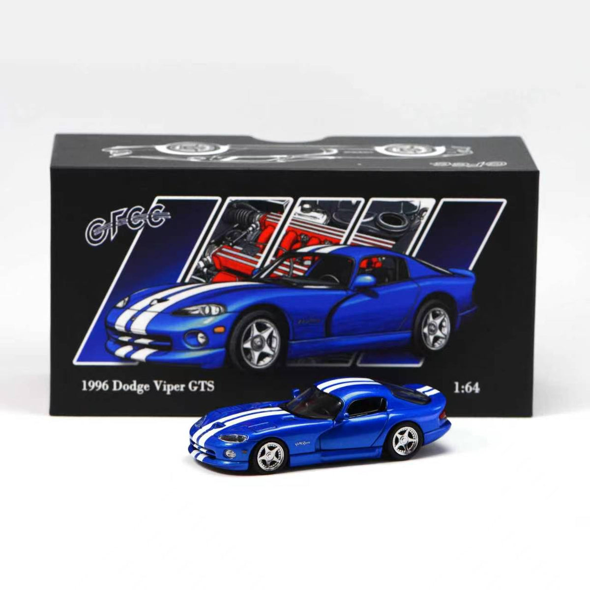 [Preorder] GFCC 1:64 Viper GTS Blue & White Stripes