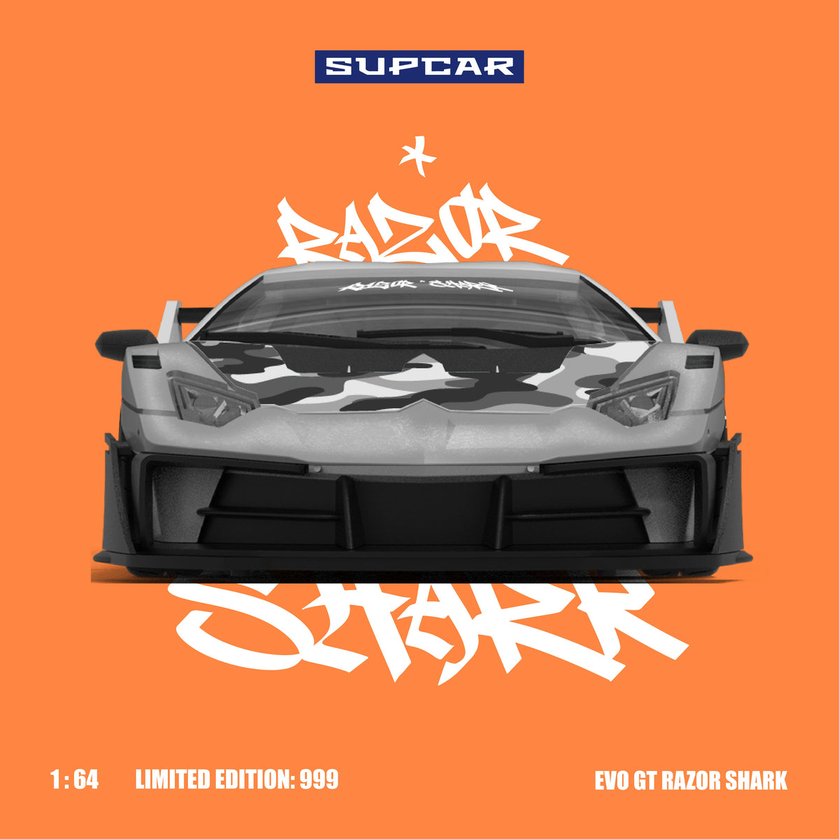 [Preorder] SUPCAR 1:64 Lamborghini GTEVO Shark Mouth Livery SC643834
