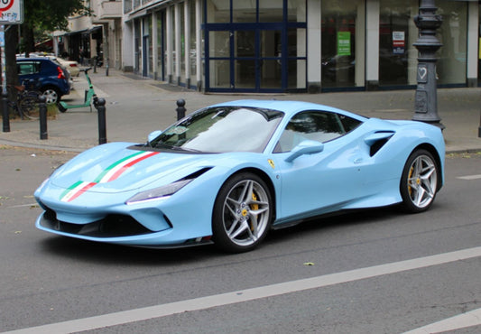 [Preorder] BBR Models 1:43 Ferrari F8 Tributo - azzurro la plata with italian stripe BBRC224V