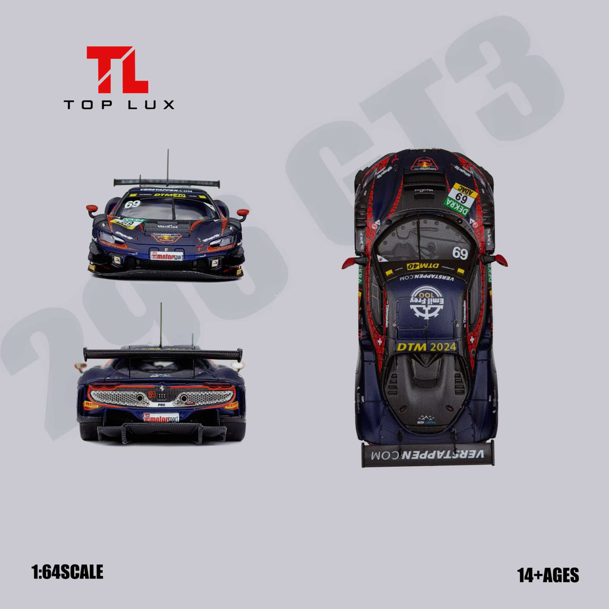 [Preorder] TOP LUX 1:64 296GT3 Red Bull #69 2024 TOP64-008