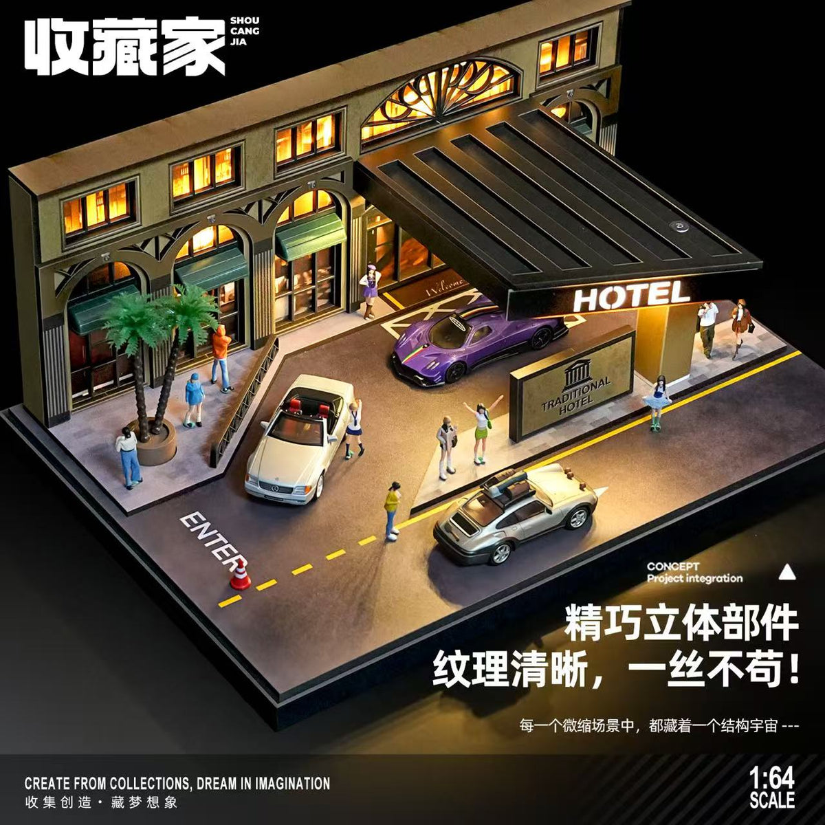 [Preorder] SHOU CANG JIA 1:64 Mid-Century Chinese Style Hotel Scene SCJ-82071