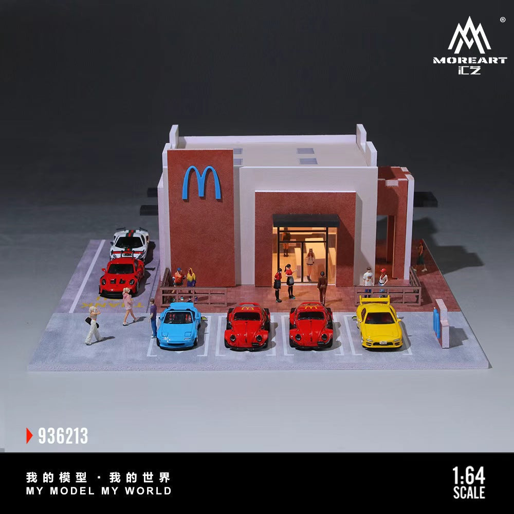 [Preorder] MoreArt 1:64 MCDONALD'S WITH THE BLUE LOGO SCENE MO936213