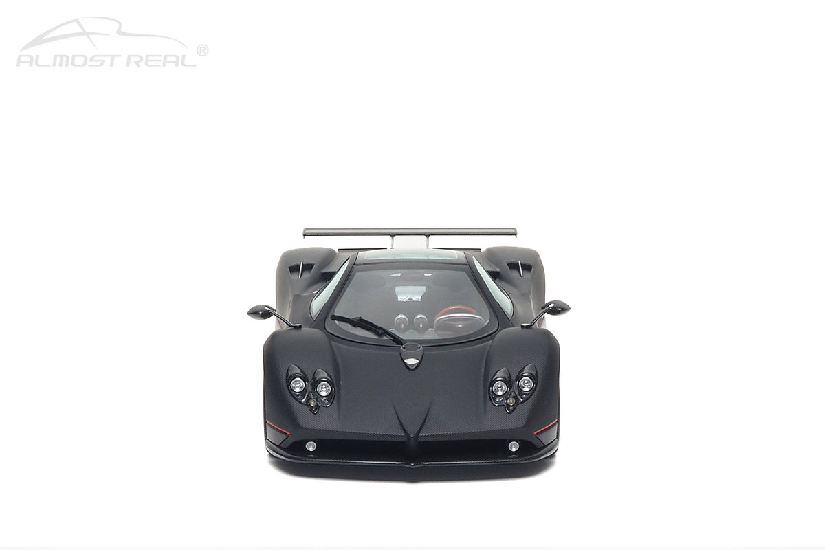 [Preorder] Almost Real 1:18 Pagani Zonda F - 2005 - Matt Carbon Black with Red Stripe 850411001