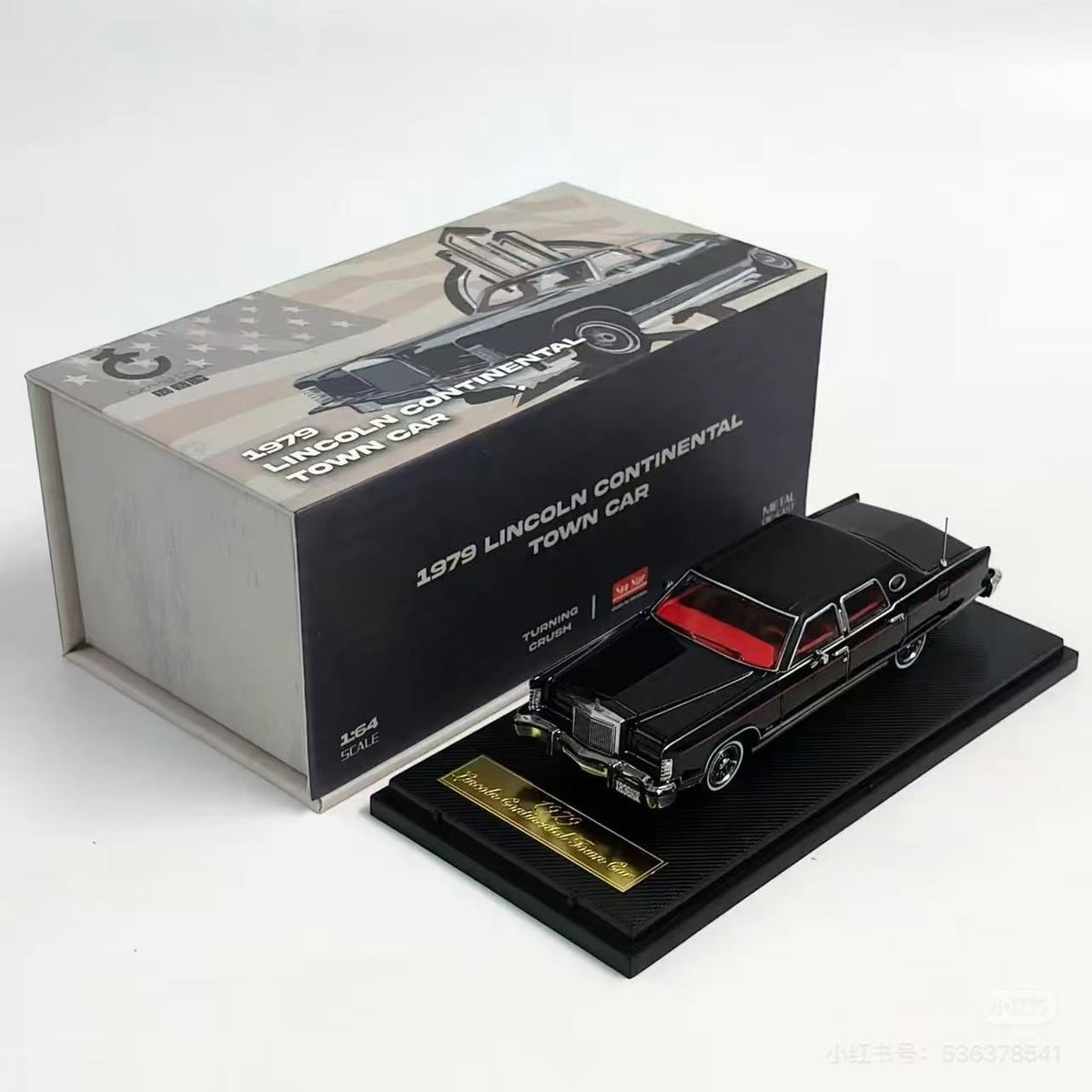 [Preorder] Turning Crush 1:64 1979 Lincoln Continental Town Car Black