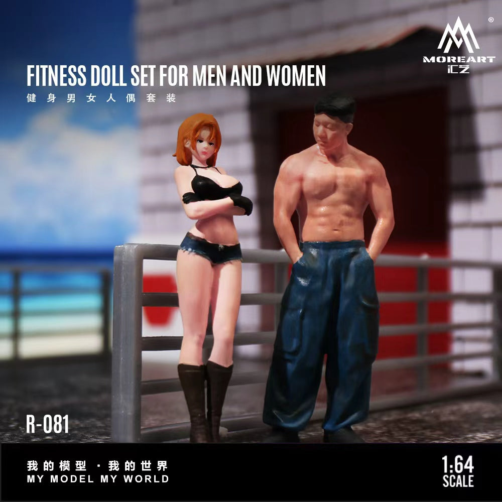 MoreArt 1:64 FITNESS DOLL SET FOR MEN AND WOMEN MO223081