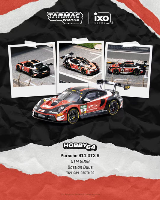 [Preorder] Tarmac Works 1:64 Porsche 911 GT3 R DTM 2026 Bastian Buus T64-084-26DTM29