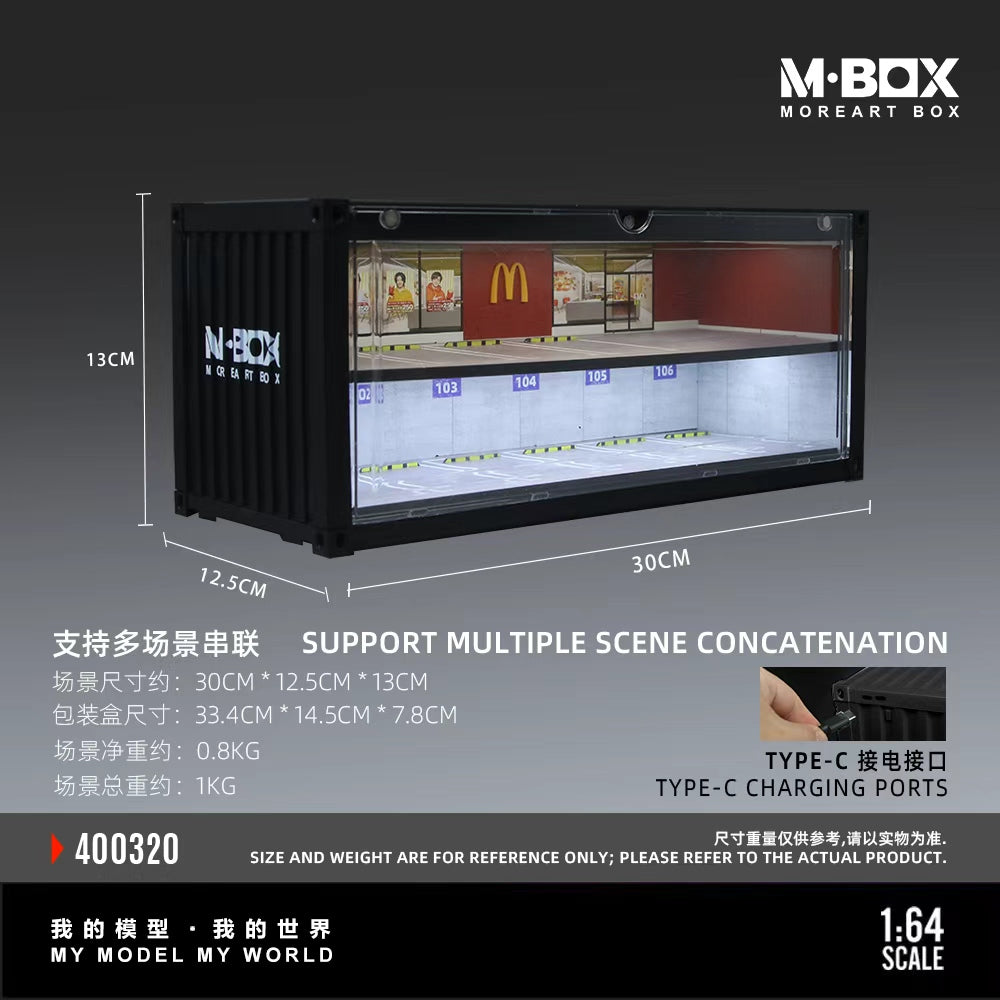 MBOX 1:64 CONTAINER MODEL STORAGE SCENE (2 Versions) MB400319/MB400320