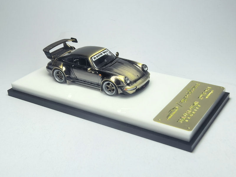 [Preorder] Model Collect 1:64 Porsche RWB964 High Wing Chrome Bronze Brushed Livery MC640024I