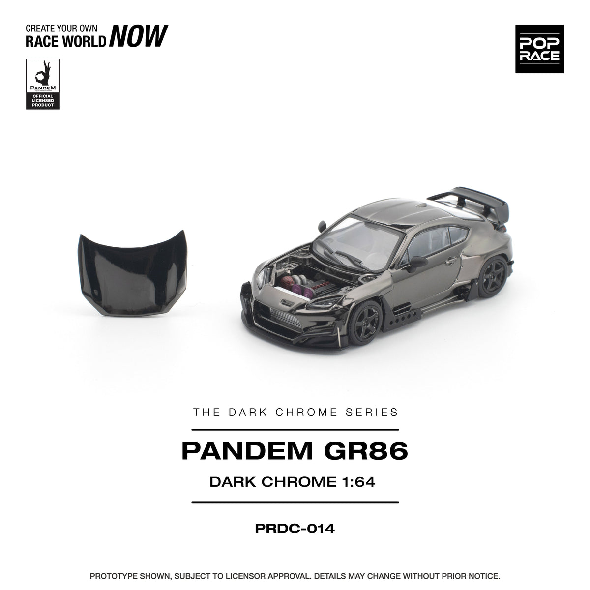 [Preorder] POPRACE 1:64 PANDEM GR 86 DARK CHROME PRDC014