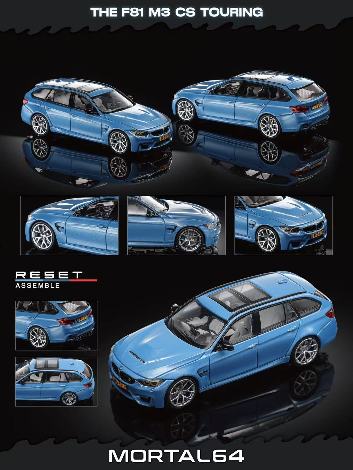 Mortal 1:64 BMW M3 F81 (2 Colours)