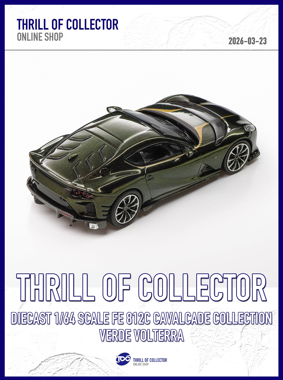 TOC 1:64 Ferrari 812C 3.0 CAVALCADE COLLECTION (4 Colours)