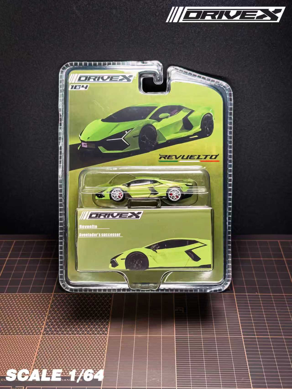 Drive X 1:64 Lamborghini Revuelto Hanging Card Board (7 Colours)