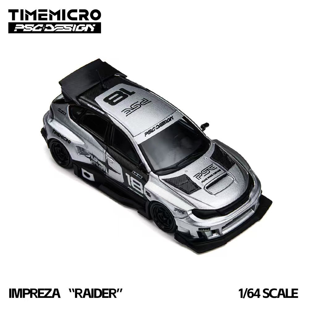 [Preorder] TimeMicro × PSC DESIGN 1:64 Impreza "Raider" Silver TM648303