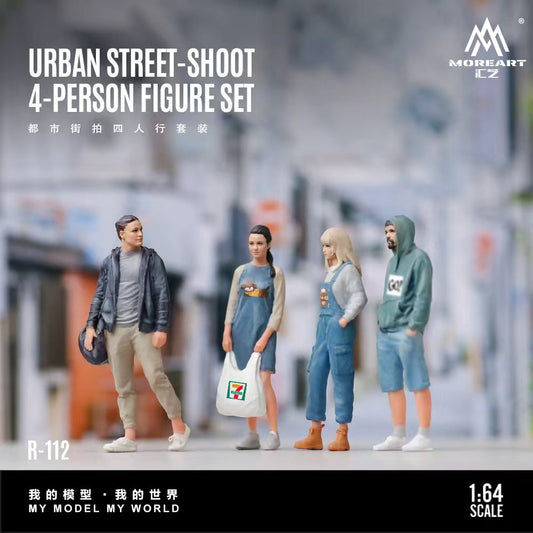 [Preorder] MoreArt 1:64 URBAN STREET-SHOOT 4-PERSON FIGURE SET MO223112