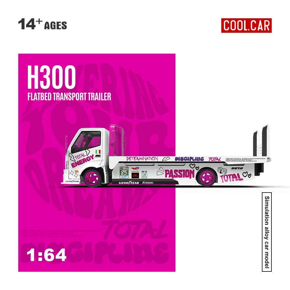 [Preorder] Cool Car 1:64 Hino H300 FLATBED TRANSPORT TRAILER CC647230