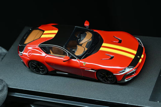 [Preorder] 7CM Model 1:64 Prancing Horse 12 Cilindri Rosso Corsa Giallo Modena Racing Livery Stripe
