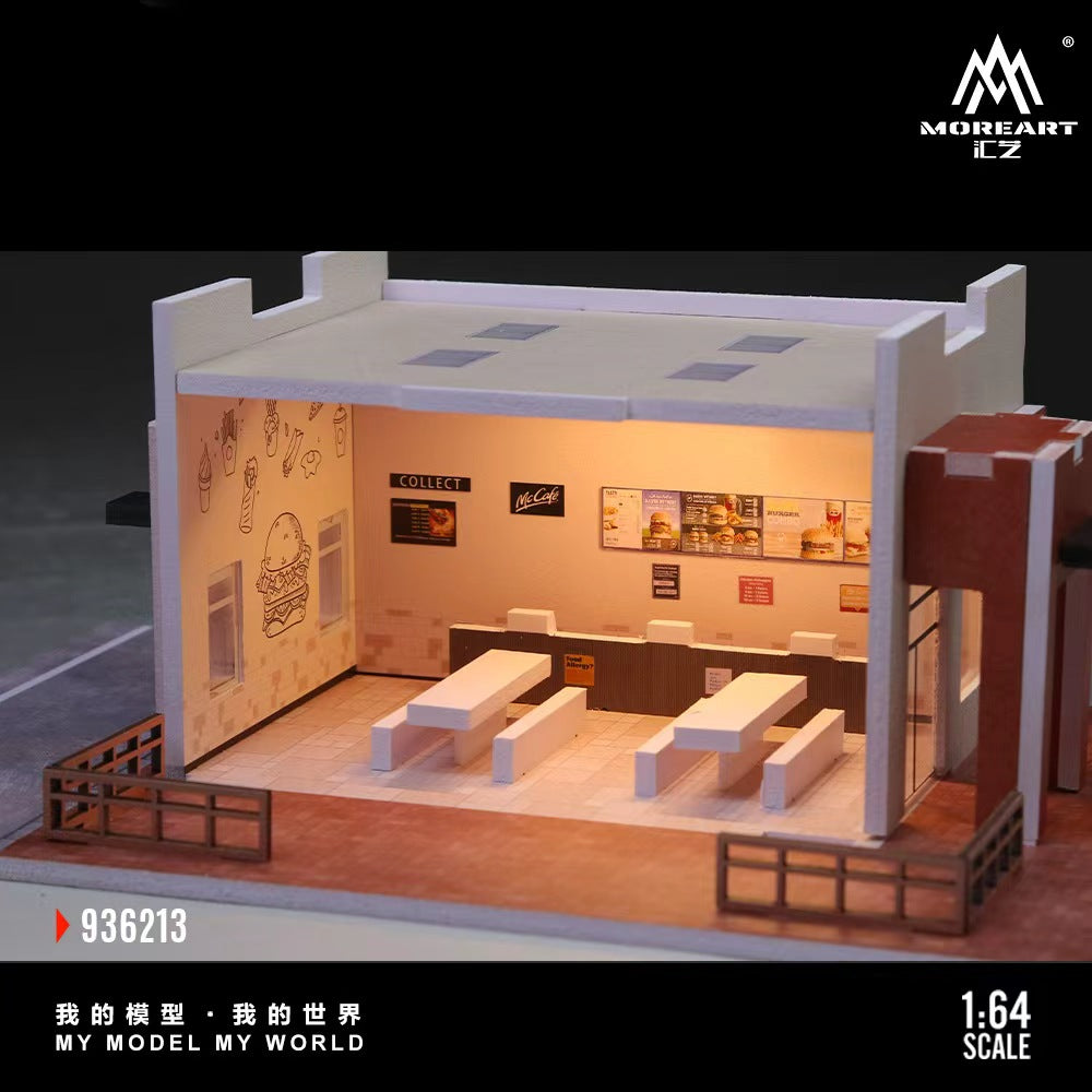 [Preorder] MoreArt 1:64 MCDONALD'S WITH THE BLUE LOGO SCENE MO936213