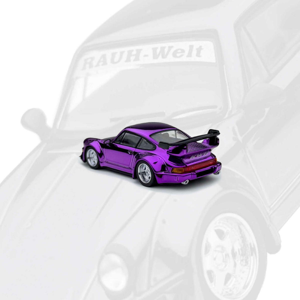 MOTORHELIX 1:64 Porsche RWB 964 Chrome Purple M62111DZ-YJ