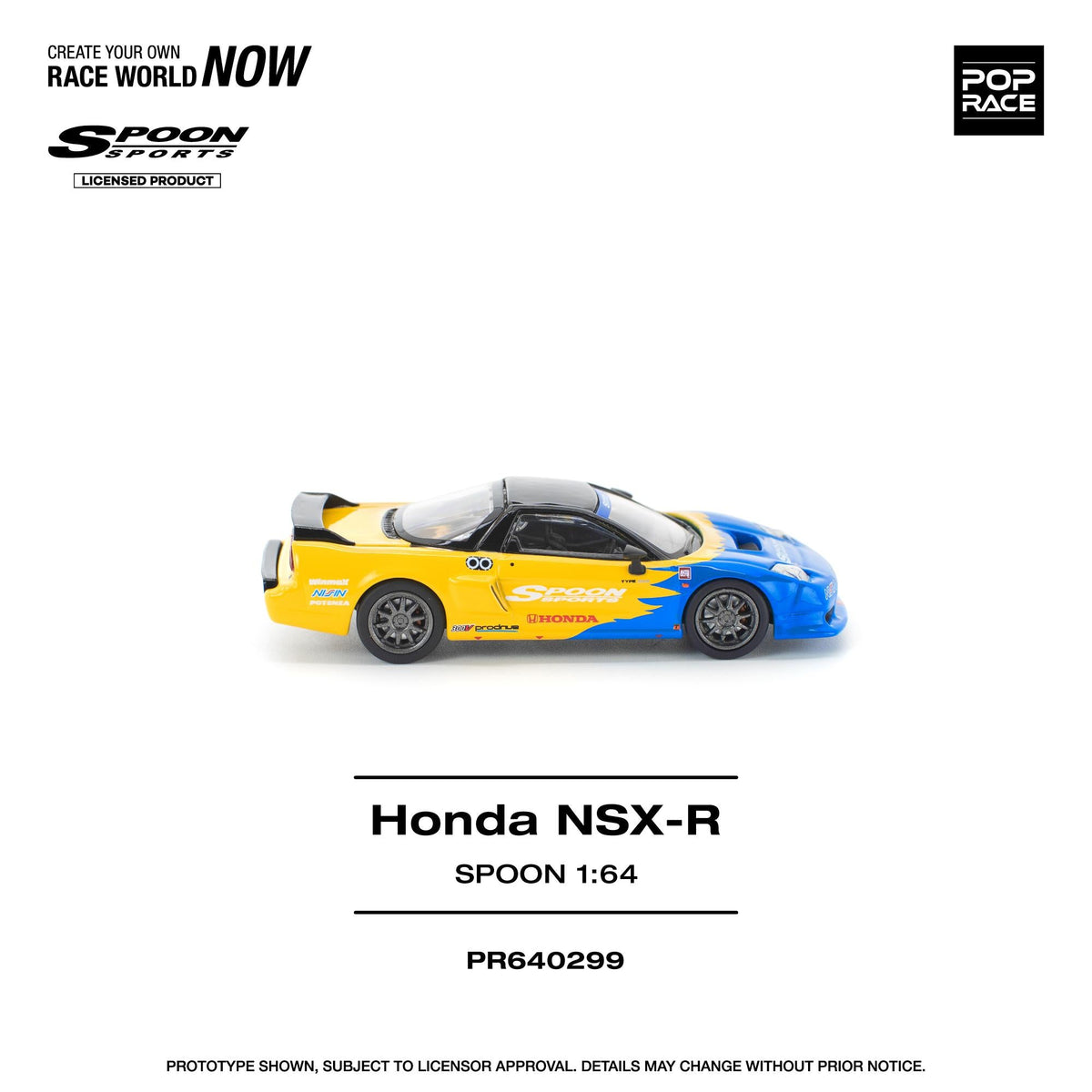 [Preorder] POPRACE 1:64 Honda NSX-R SPOON PR640299