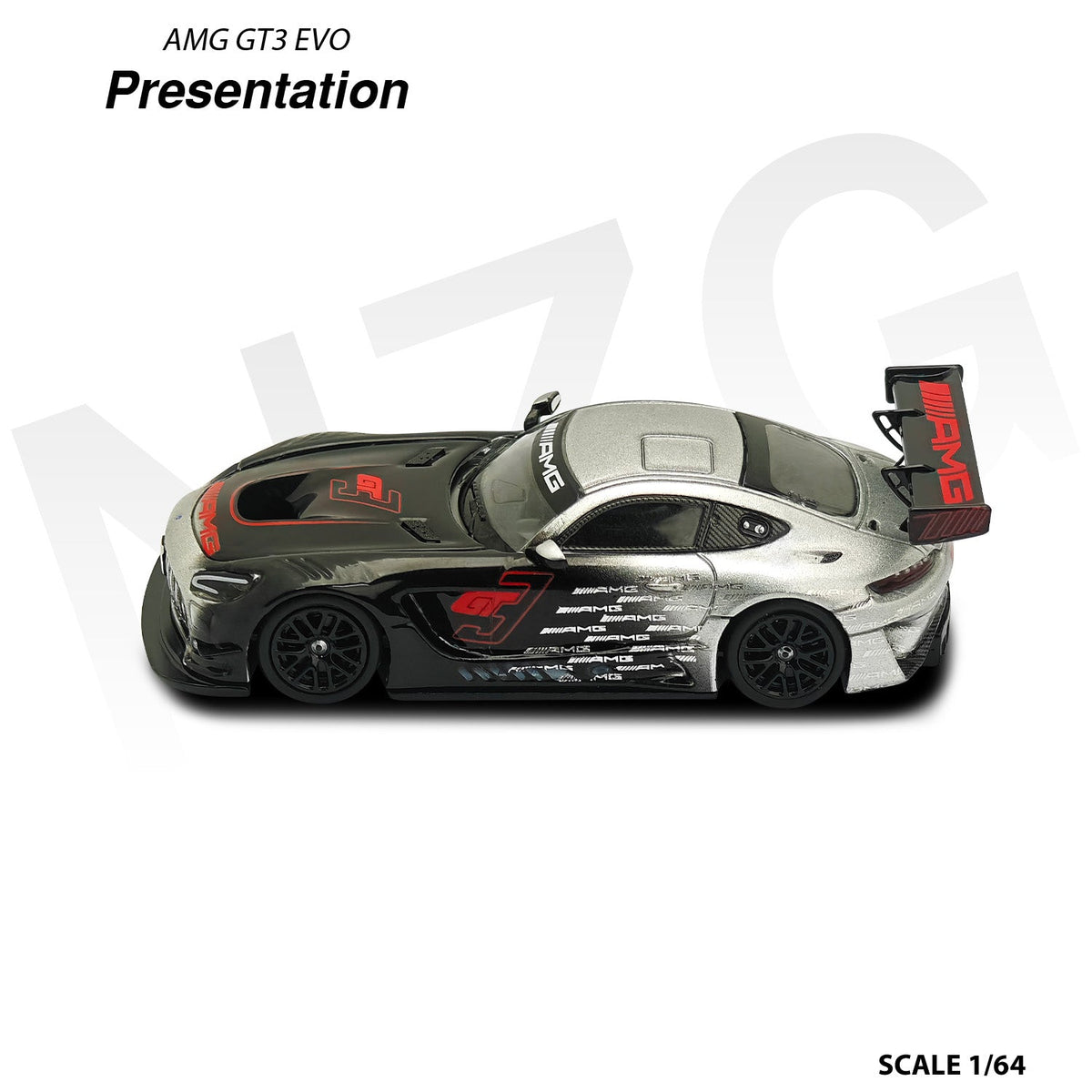 KILO works 1:64 Mercedes AMG GT3 EVO II Presentation black 114600005