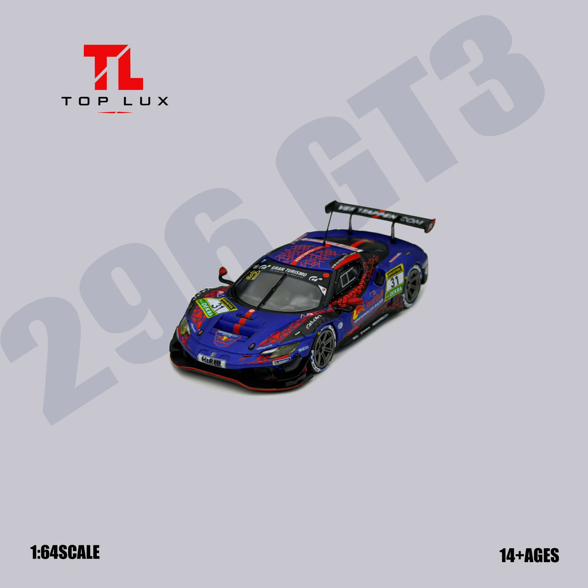 [Preorder] TOP LUX 1:64 296GT3 Red Bull #31 TOP64-007