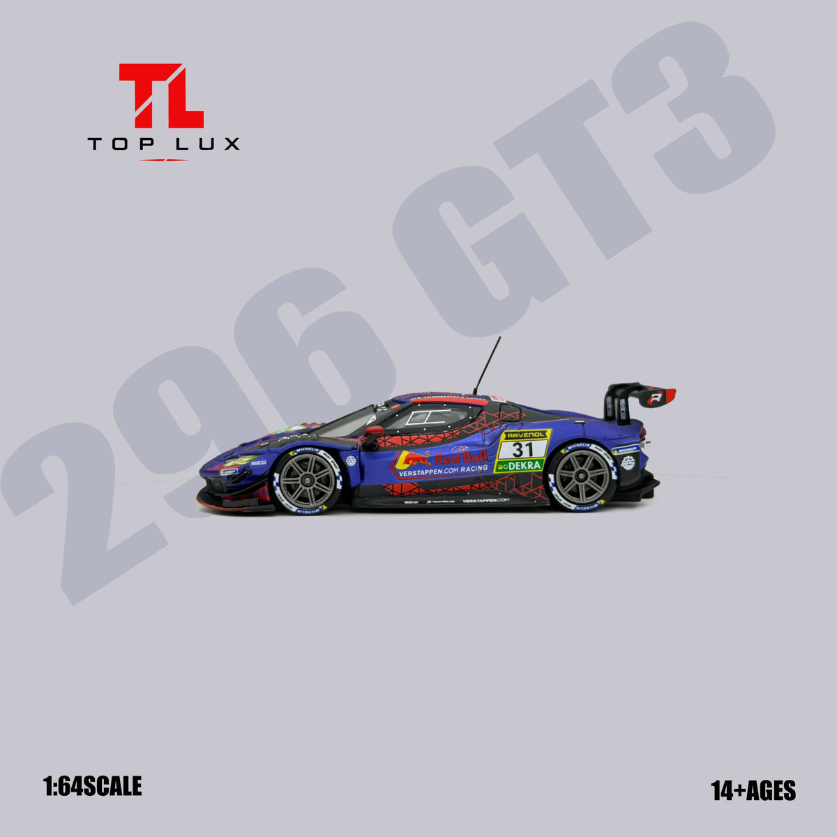 [Preorder] TOP LUX 1:64 296GT3 Red Bull #31 TOP64-007