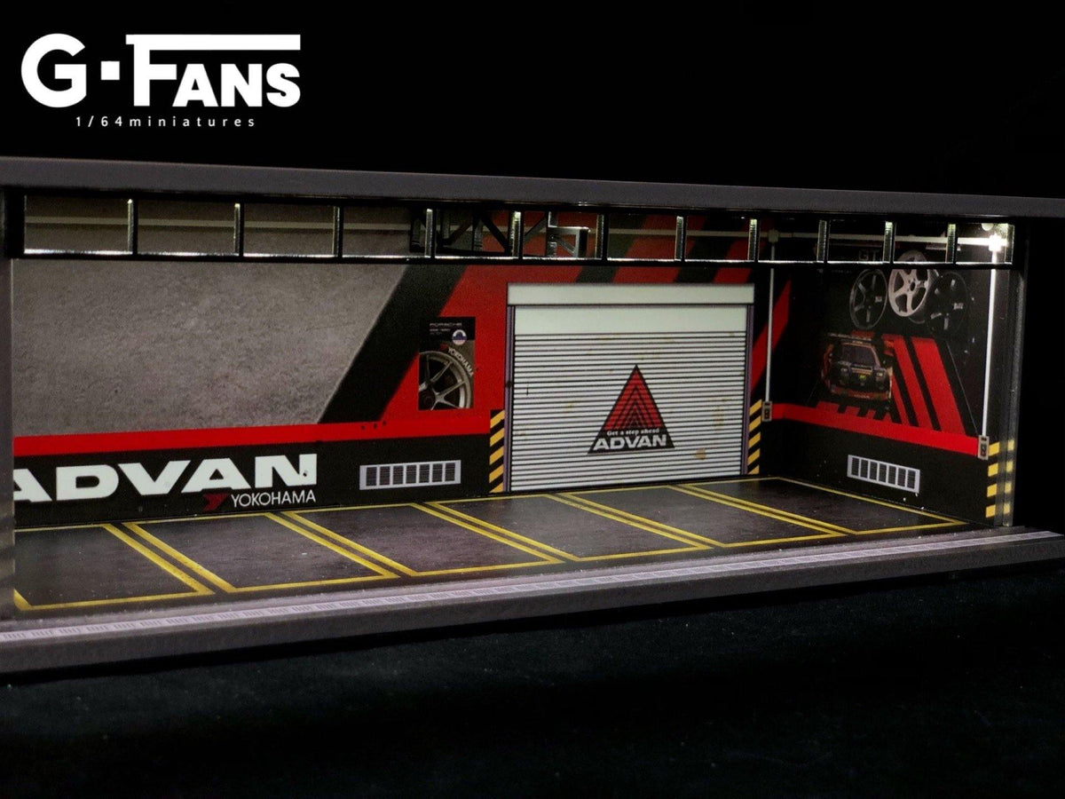 G.Fans 1:64 Garage Diorama with LED (Advan Theme) 710008