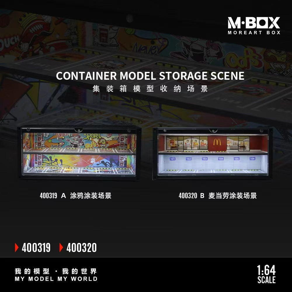 MBOX 1:64 CONTAINER MODEL STORAGE SCENE (2 Versions) MB400319/MB400320