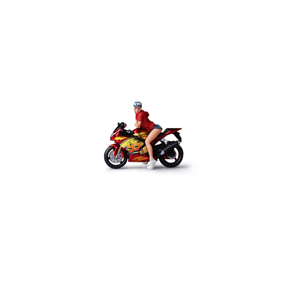 [Preorder] MoreArt 1:64 MCQUEEN SUZUKI MOTORCYCLE TRENDY GIRL DOLL SET MO222243