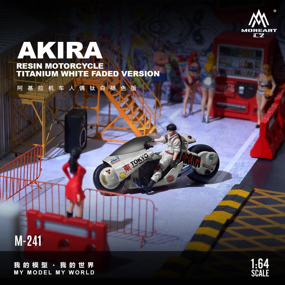 [Preorder] MoreArt 1:64 AKIRA RESIN MOTORCYCLE TITANIUM WHITE FADED VERSION MO222241