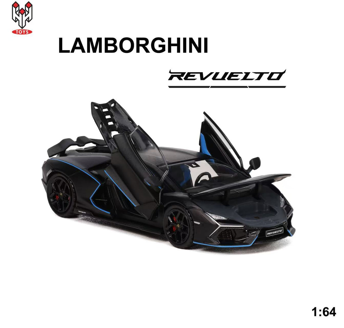 [Preorder] HungHing Toys 1:64 Lamborghini Revuelto Black HS006-08