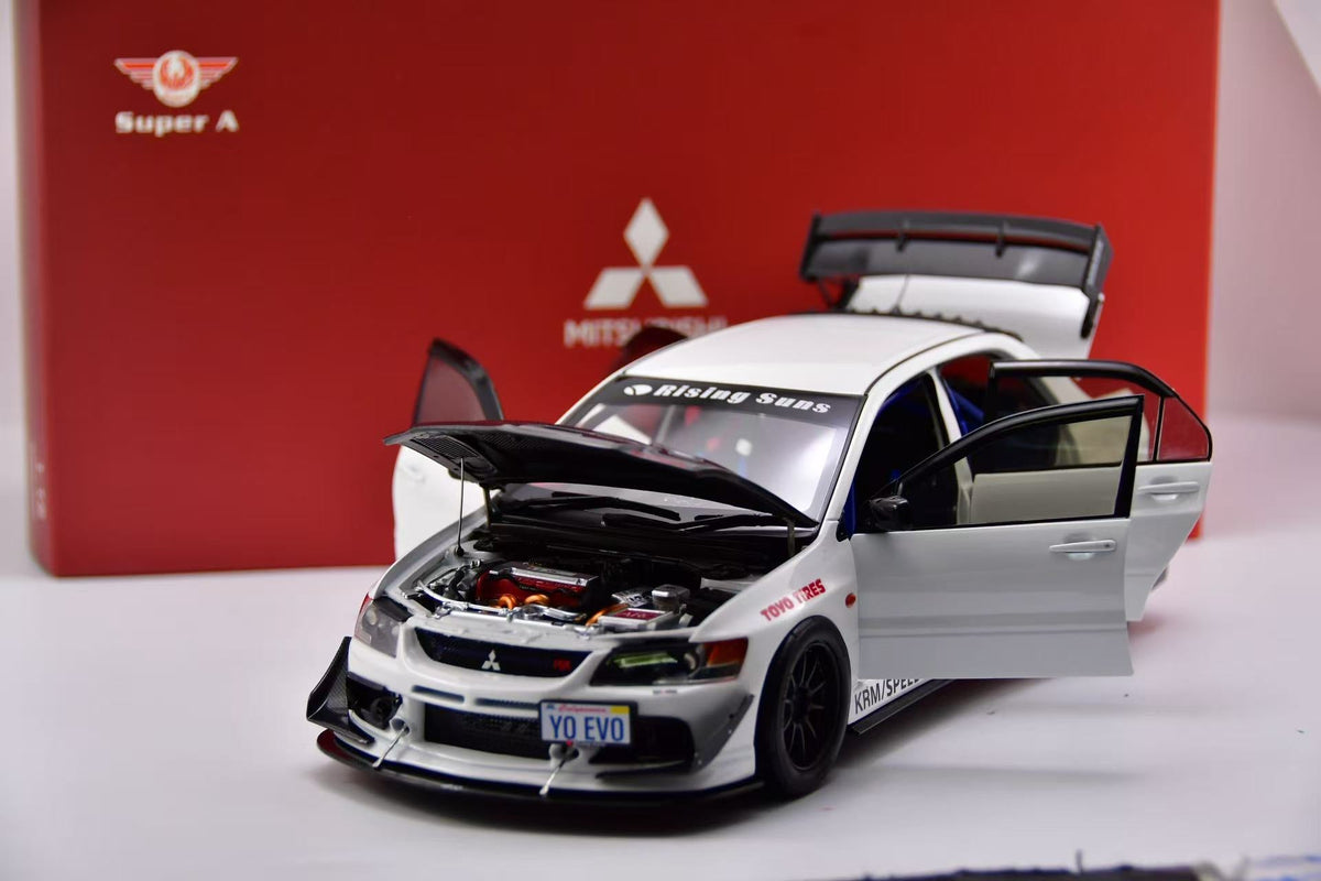 SUPER A 1:18 Mitsubishi EVO9 MR White FQ-360
