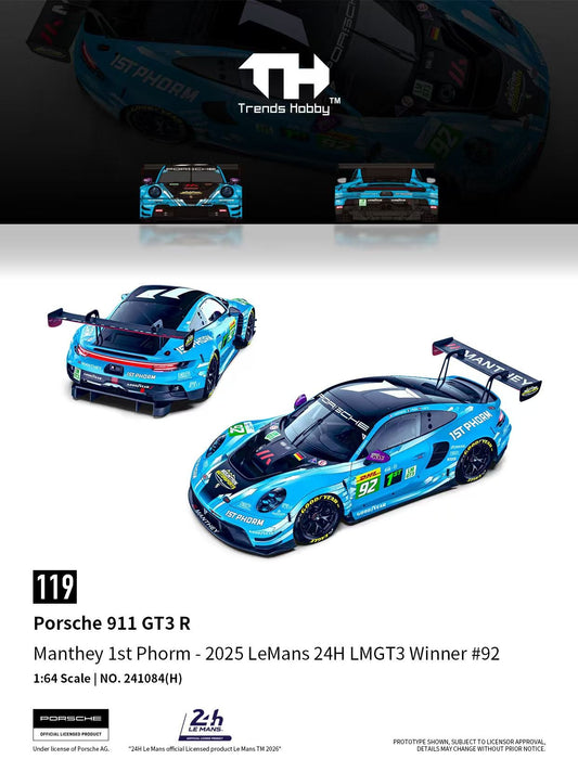 [Preorder] Trends Hobby 1:64 Porsche 911 GT3 R -2025 LeMans 24H LMGT3 (3 Colours) 241084(H)/241084(I)/241084(J)