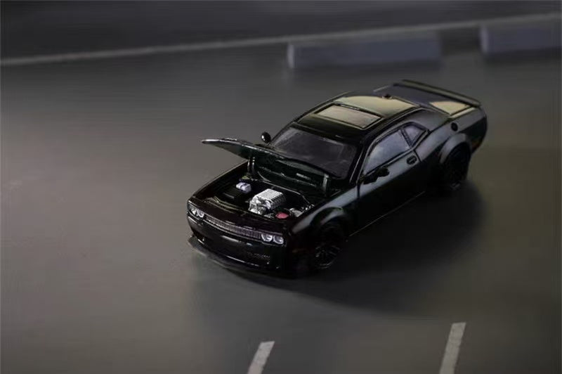[Preorder] Stance Hunters 1:64 Dodge Challenger Hellcat SRT Hellcat Pitch Black