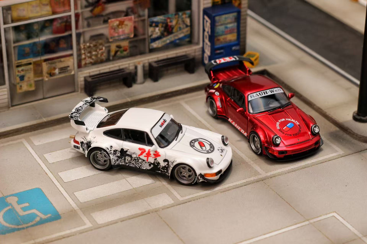 [Preorder] Street Weapon 1:64 Porsche RWB 964 AKIRA Livery (2 Colours)