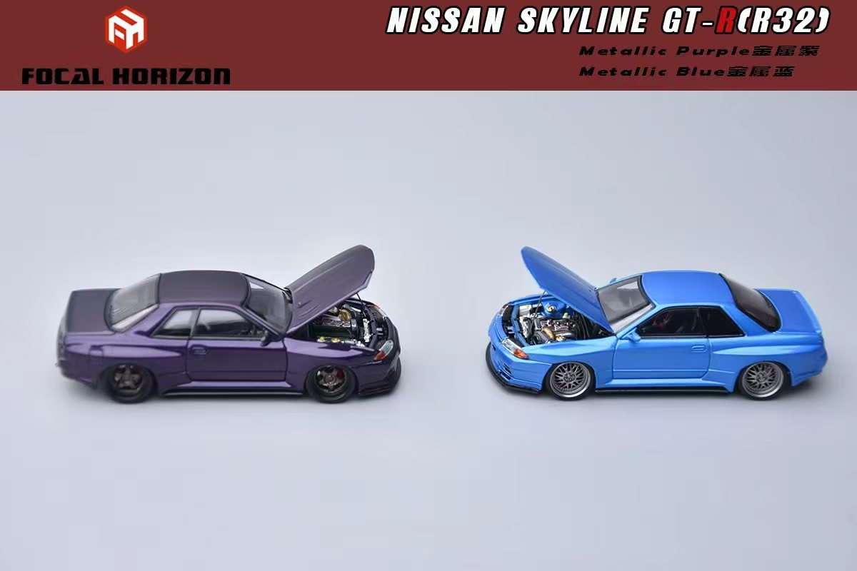 [Preorder] Focal Horizon 1:64 Nissan Skyline GT-R 3rd Generation R32 Japanese Garage Active Modified Version (2 Colours)