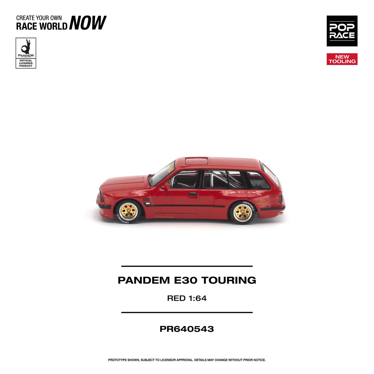 [Preorder] POPRACE 1:64 PANDEM E30 TOURING Red PR640543