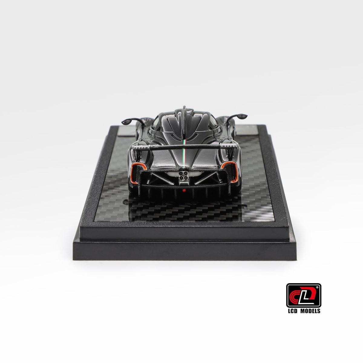 [Preorder] LCD 1:64 Pagani Huayra R Carbon Black with Italian flag LCD64028-CBI