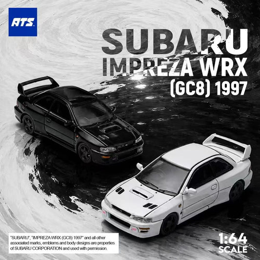 [Preorder] ATS Model 1:64 Subaru IMPREZA WRX (GC8) 1997 White/Black ATS882901/ ATS882902