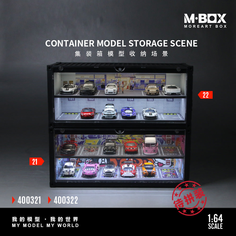[Preorder] MBOX 1:64 CONTAINER MODEL STORAGE SCENE (2 Versions) MB400321/MB400322