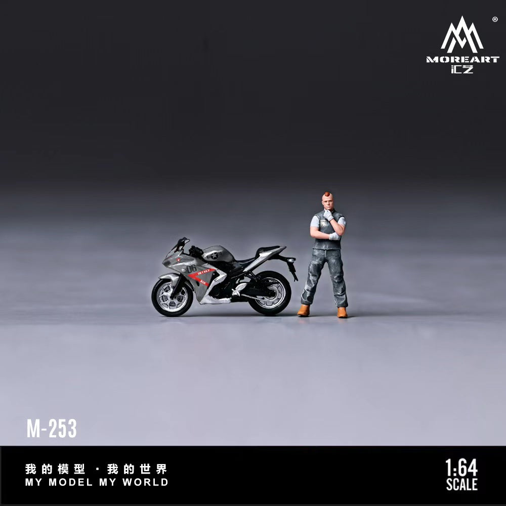 [Preorder] MoreArt 1:64 Air Force Grey Motorcycle Figure Set MO222253