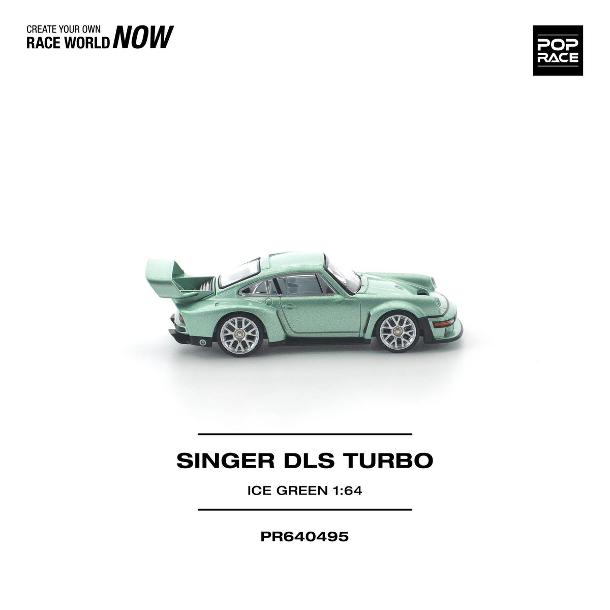 [Preorder] POPRACE 1:64 Porsche SINGER DLS TURBO ICE GREEN PR640495