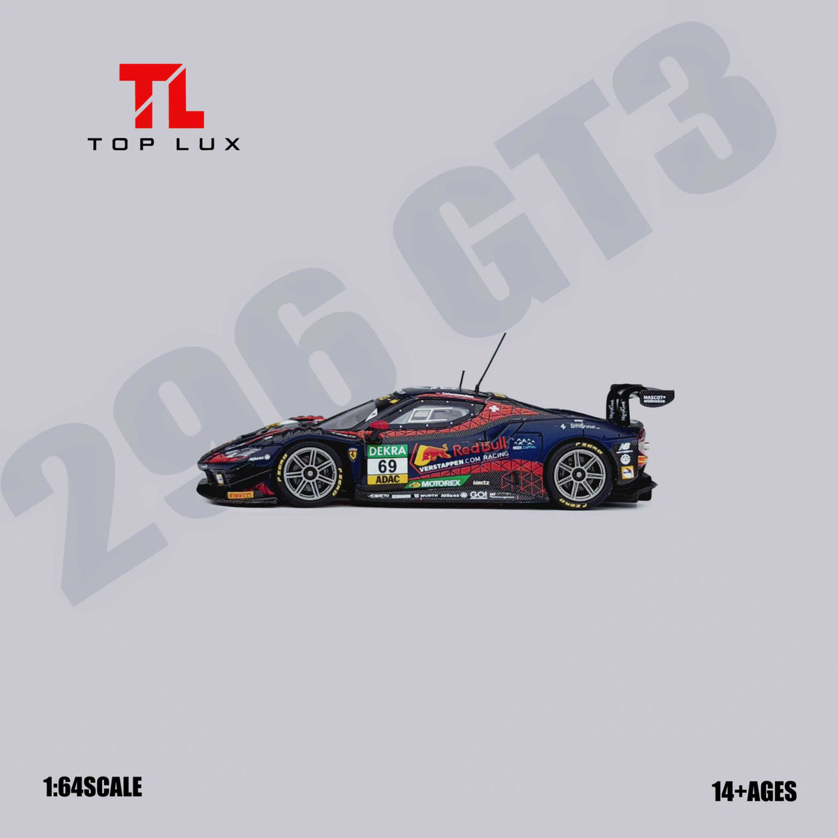 [Preorder] TOP LUX 1:64 296GT3 Red Bull #69 2024 TOP64-008