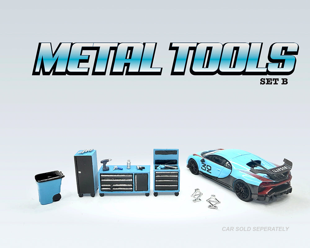 [Preorder] American Diorama 1:64 Metal Tools Set B Blue AD-2450